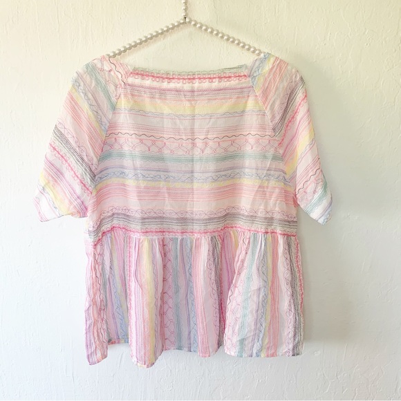 Anthropologie Letty Embroidered Babydoll Top - Picture 5 of 10